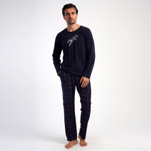 Vienetta|MAN Plus Size Men's Pajamas, 'Space - The Final Frontier' Model | Relaxation and Style