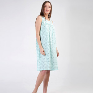 Camasa de Noapte Vienetta Bumbac 100% Model 'Fresh Summer' Green