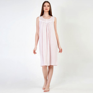 Camasa de Noapte Vienetta Bumbac 100% Model 'Fresh Summer' Pink