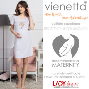 Camasa pentru Gravide si Alaptat Vienetta, 'New Home, New Adventure' Peach - Img 3