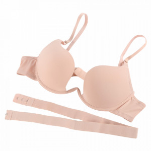 Sutien Decolteu Adanc cu PUSH-UP, Culoare Crem