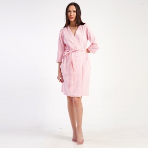 Halat Damă cu Buzunare și Cordon Vienetta Model 'Baby Pink' | Momente de Relaxare în Roz