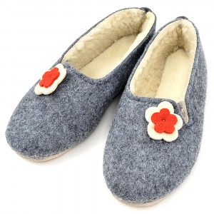 Home Slippers Wool-Lined Cloth Ballerinas 'Tradition Simplicity' Diversity