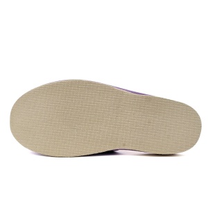 Papuci de Casa din Piele Model 'Akna Rogue Simple' Purple. Prezentare papuci de casa talpa.