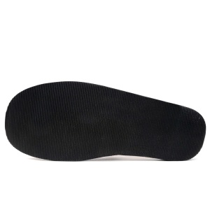 Papuci de Casa din Piele Model 'Steady Ground' Black - Prezentare talpă papuci.