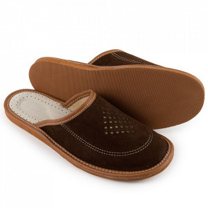 Papuci de Casa din Piele Model 'Luxury Lady' Brand Nowo