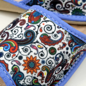 Papuci de Casa Vara Multicolori Model 'Midnapore Rainbow' Blue