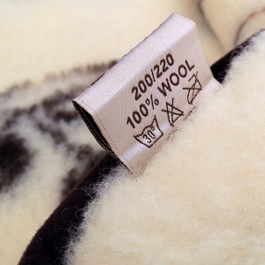 Patura din Lana Naturala de Oaie 100% Model 'Botanic Wool Floral' Marime 200 x 220, 1 Bucata