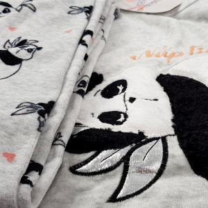 Pijama Dama Soft Velur Vienetta Model 'Nap Time' Gray