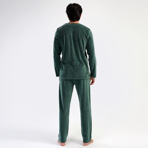 Pijama Velur pentru Bărbați Vienetta|MAN, Model 'Future Fusion'. Prezentare pijama din spate.