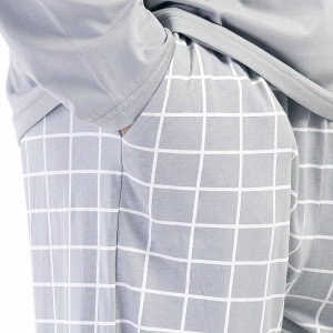 Pijamale Bărbați Vienetta | MAN Model 'Brave Man'. Prezentare pijama detaliu buzunar pantalon.