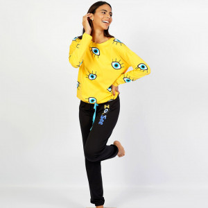 Pijamale Confortabile Dama din Bumbac Vienetta Model 'I See You'