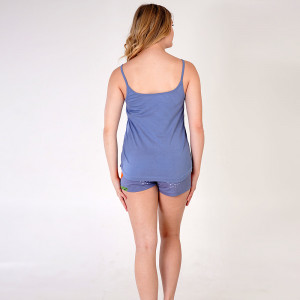 Pijamale cu Maieu Vienetta Model 'Enjoy Life' Blue