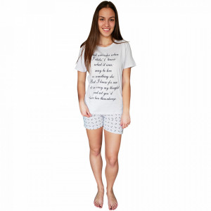 Pijamale Dama Bumbac 100%, Brand Charachter, 'Still Remember' Ghiaccio