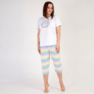 Pijamale Dama Marimi Mari Vienetta Model 'Happy Hedgehog' Gray
