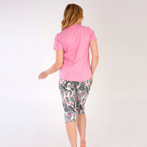 Pijamale Dama Vienetta din Bumbac 100%, Model 'It's Going To Be Alright' Pink