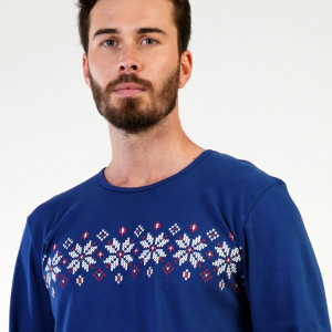 Pijamale din Bumbac Interlock Vienetta | MAN pentru Barbati Model 'Winter Ornaments'