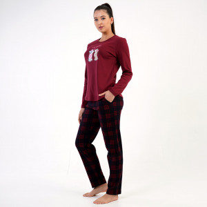 Pijamale Groase din Bumbac Interlock, Brand Vienetta, Model 'Love Story'