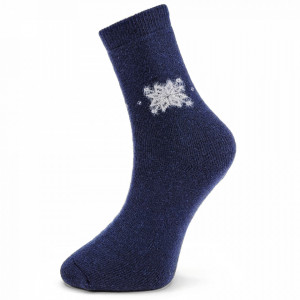 Șosete Călduroase din Lână Culoare Albastru Model 'Warm Winter'