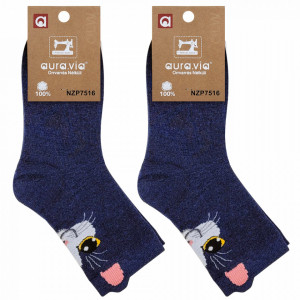 Sosete Fara Cusatura Set 2 Perechi Model 'Life is Better with Cat' Bluemarine