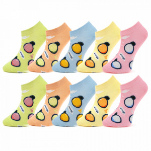 Sosete Glezna Dama Set 10 Perechi Fara Cusatura Model 'Fresh Summer' Culori Diferite