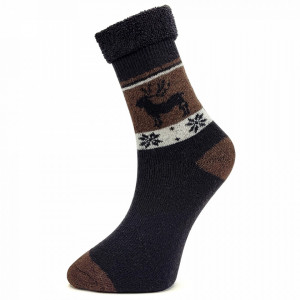 Șosete Groase si Călduroase din Lână Set 2 Perechi Model 'Moments' Black & Gray