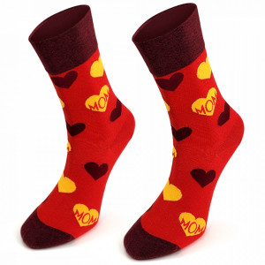 Sosete Vesele Dama Model 'Mom in Red' Brand Crazy Socks