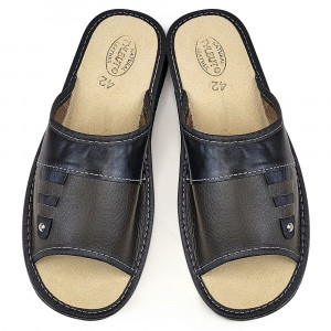 Summer Slippers in Brown Leather 'Ancient Rome' Model