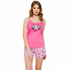 Pijamale Dama Vienetta, 'Catch the Stars' Culoare Roz