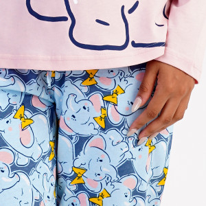 Pijamale Dama din Bumbac 100% Vienetta, Model 'I Belive in Pink' 