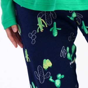 Pijama Dama din Bumbac Interlock Vienetta, Model 'Arizona Dream' | Căldură și Stil. Prezentare detaliu pantalon.