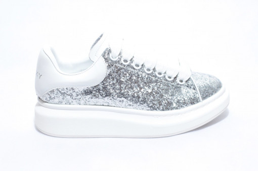 Sneakers piele funky silver