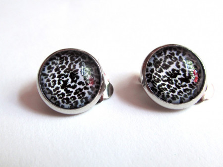 Cercei clips animal print C 12 MM