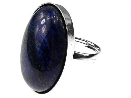 Inel argint reglabil masiv lapis lazuli 25x18 MM