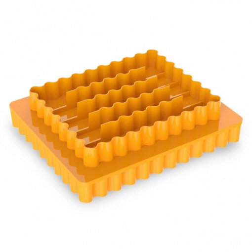 Cutter, decupator fata dubla pentru prajitura marocana Chebakia-9,2x7,6x2cm-Ibili
