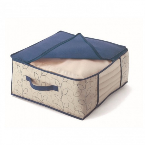 Husa cu fermoar pentru articole textile-BLOOM-albastru 45x45x20cm