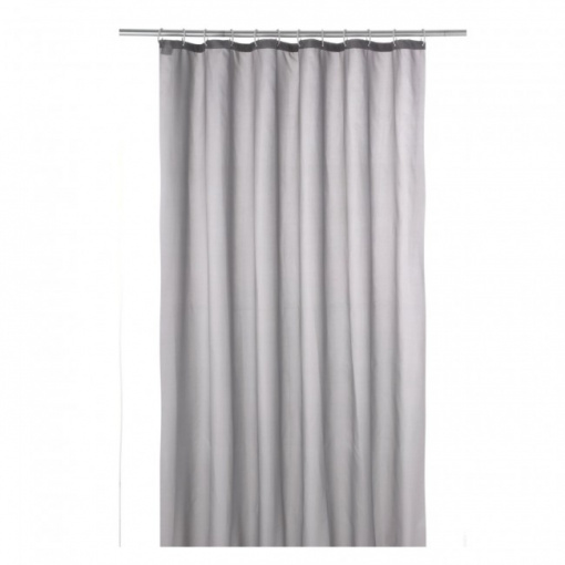 Perdea dus, material textil, 180 x 200 cm, unicolor gri