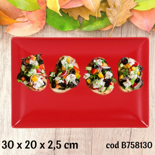 Tava ceramica, platou servire 30x20x2,5 cm-Ming II