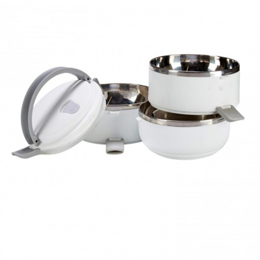 Caserola termica 3 compartimente, 2200 ml, alb