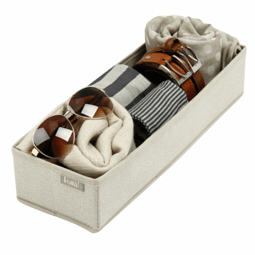 Cutie organizare si depozitare accesorii imbracaminte in sertar, Harris, 42x14x9 cm