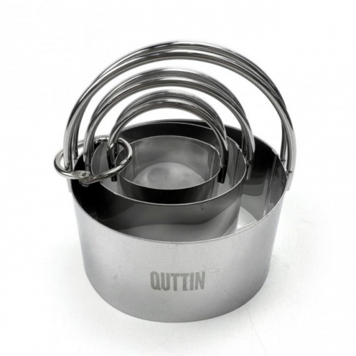 Set 3 forme inox pentru ornare, decupare si plating, cerc,4-6-8x4 cm, Happymax