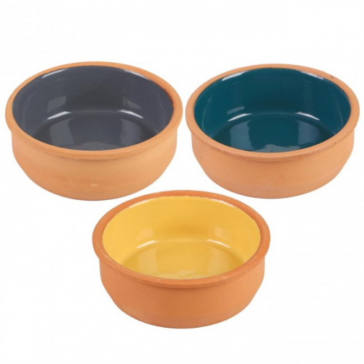 Set 3 recipiente tip ramekin, teracota, 12 x h 4cm
