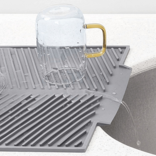 Covoras silicon pentru scurgere tacamuri, 33x43cm, Quttin