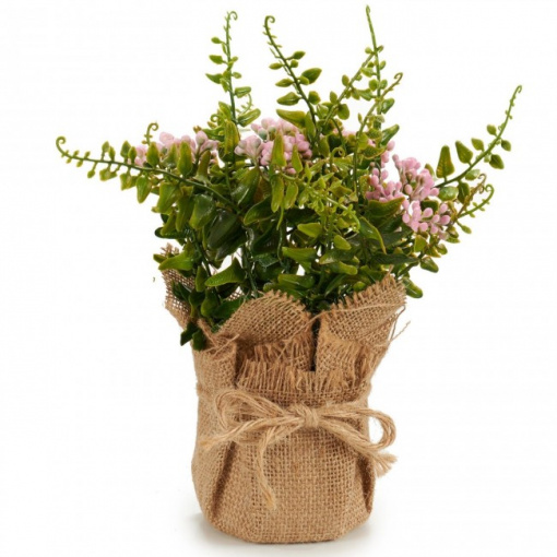 Ghiveci flori artificiale, 13x23cm, lila