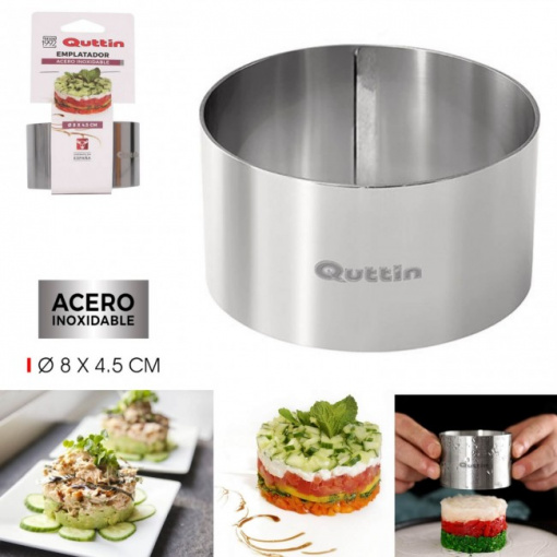 Inel decorare, patiserie si plating 8 cm x h 4,5 cm-Quttin