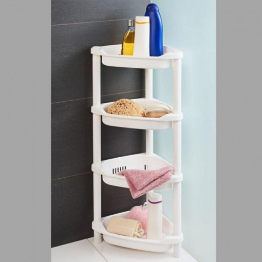 Raft pentru colt baie, 4 niveluri
