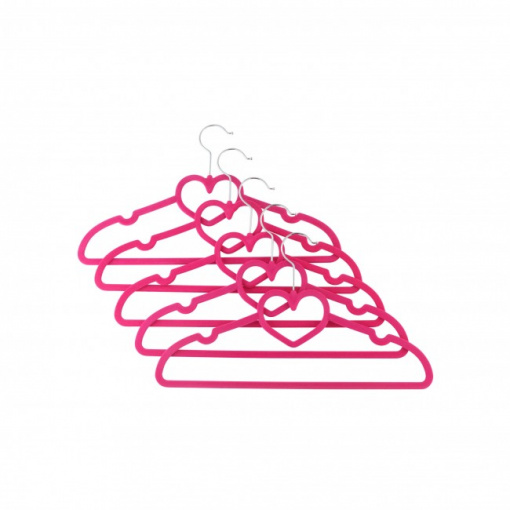 Umerase catifea roz, set 5 buc, dimensiuni 41 x 22,5 x 0,5 cm -Design Inima