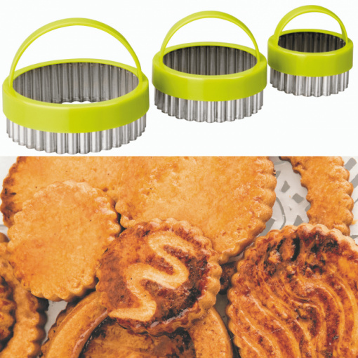 3 forme decupare cerc margini ondulate 5+6+7cm-Ibili