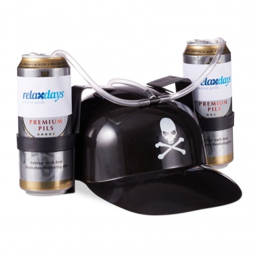 Casca de baut bere, model pirat, negru, Relaxdays