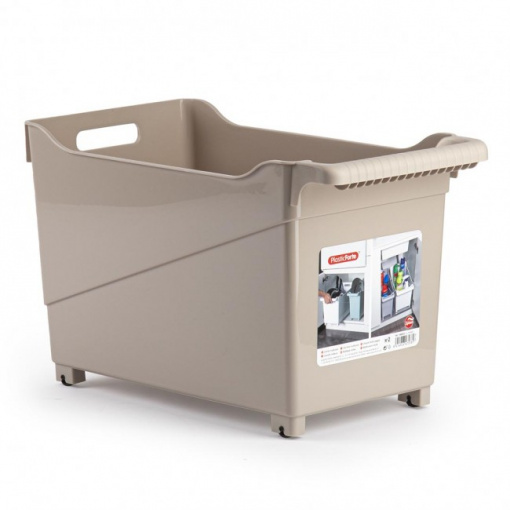 Cutie depozitare cu role, 24 x 45 x 27,5 cm, crem, MVG
